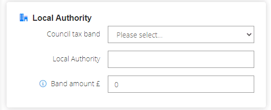 Snippet of the overview tab showing the council tax information