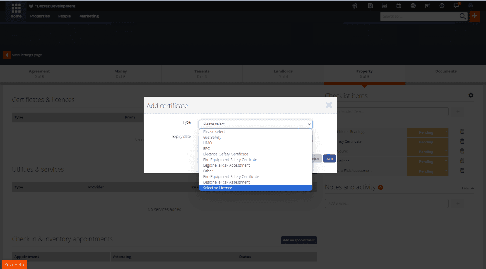 Certificate Selector