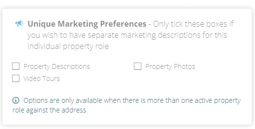 Unique marketing preference information