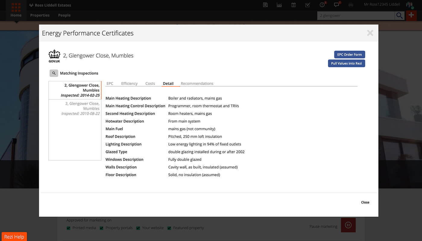 EPC Inspection Data