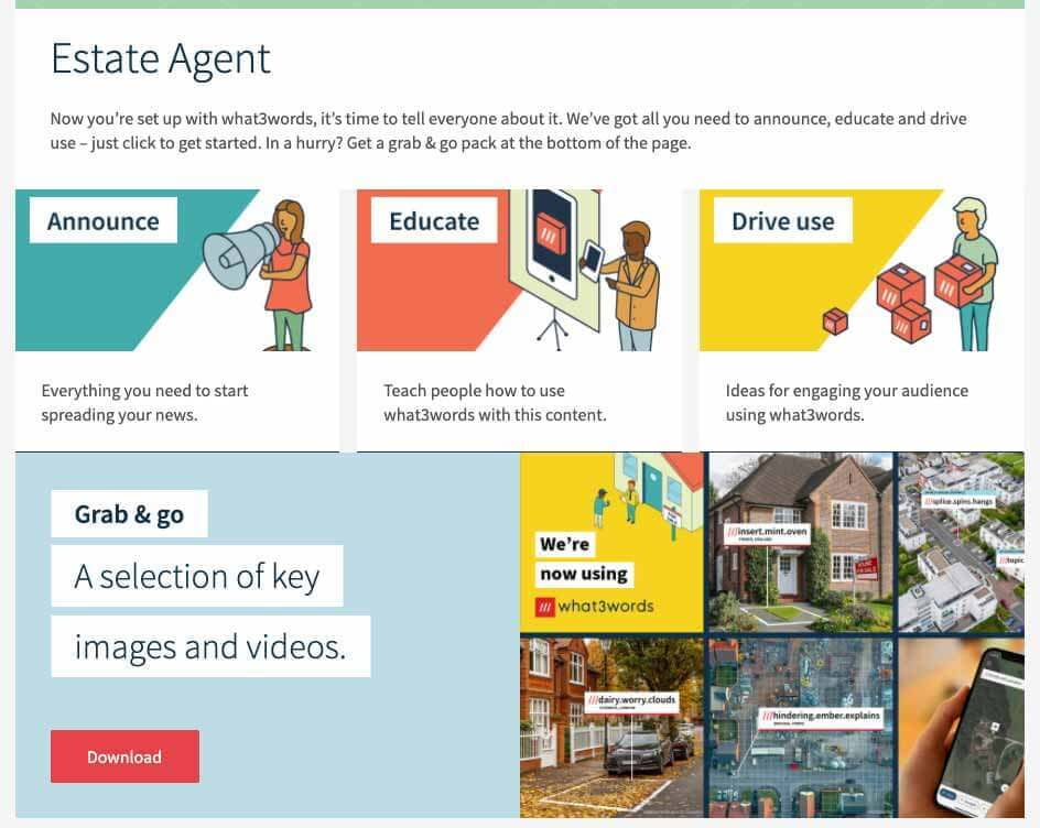 what3words & Estate agent software