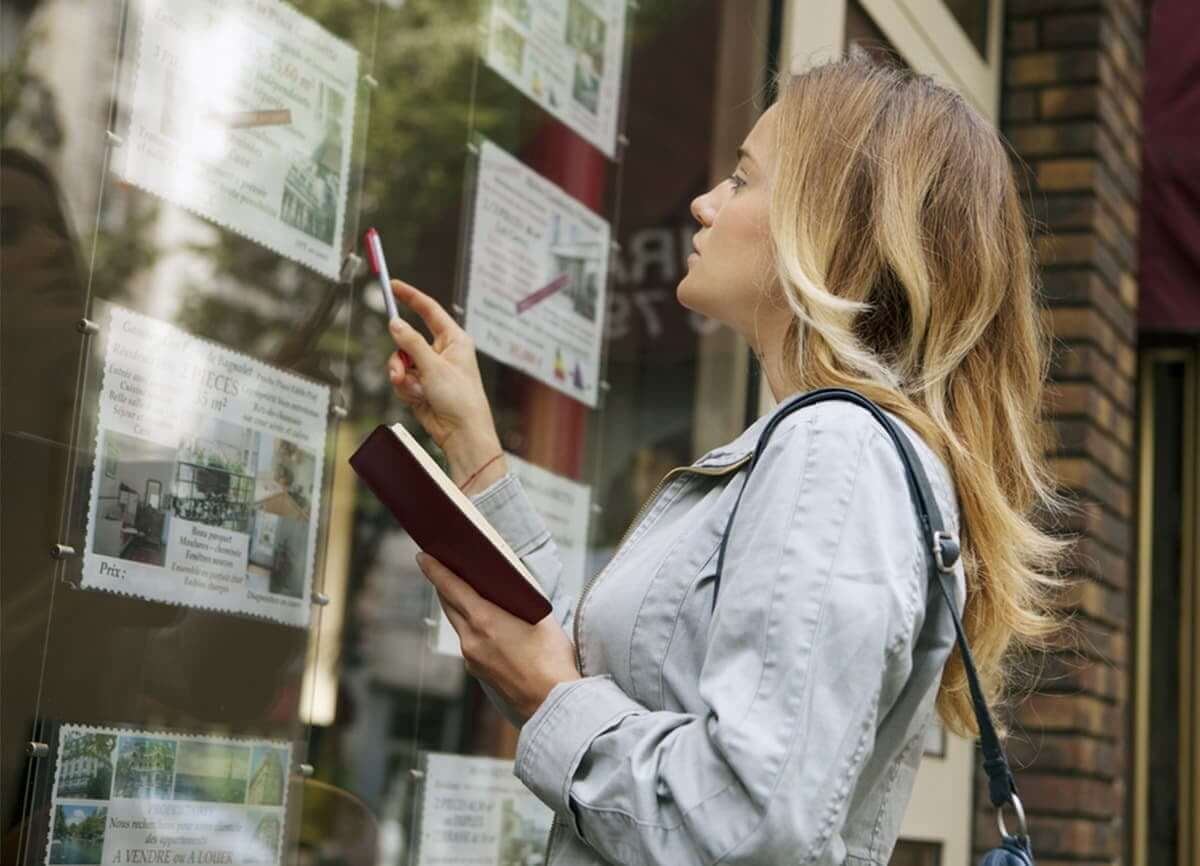 Estate agency shop window